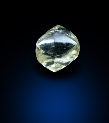 Diamond (0.35 carat yellow dodecahedral crystal) from Northern Cape Province, South Africa