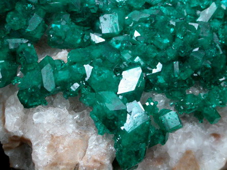 Dioptase from Altyn-Tyube, 66 km east of Karagandy, Karaganda Oblast', Kazakhstan (Type Locality for Dioptase)