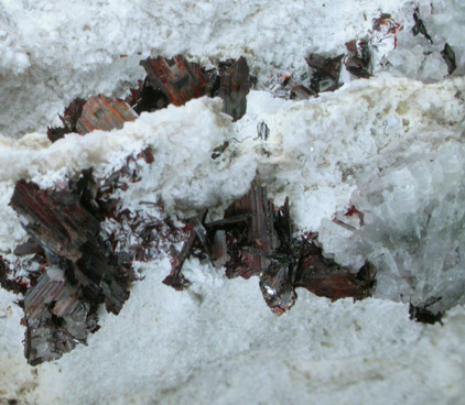 Hübnerite with Fluorite from Ruby Mine, Maggie Gulch, San Juan County, Colorado