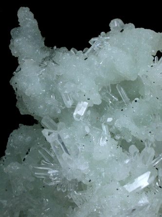 Prehnite, Quartz, Babingtonite from Dagua, Valle del Cauca, Colombia