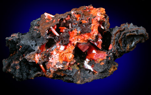 Crocoite from Adelaide Mine, Dundas, Tasmania, Australia