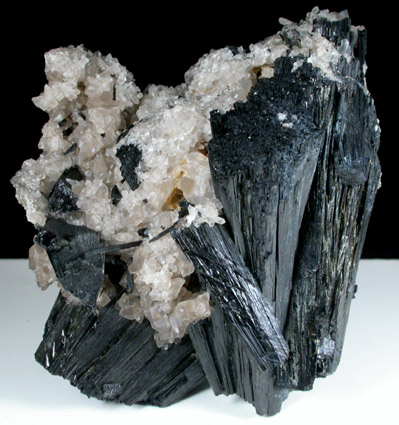 Schorl Tourmaline with Smoky Quartz from Sceptre Claims, Emerald Lake, Yukon, Canada