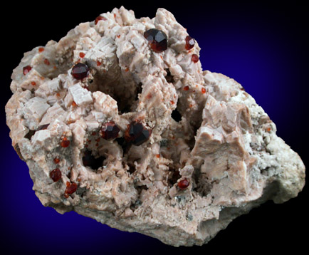 Spessartine Garnet with Hyalite Opal on Microcline pseudomorphs from Tongbei-Yunling District, Fujian Province, China