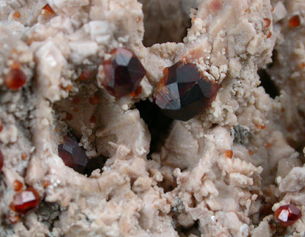 Spessartine Garnet with Hyalite Opal on Microcline pseudomorphs from Tongbei-Yunling District, Fujian Province, China