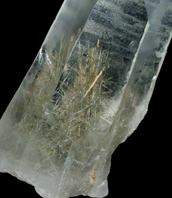 Quartz with Actinolite included phantom from Grizzly Ridge, Plumas County, California