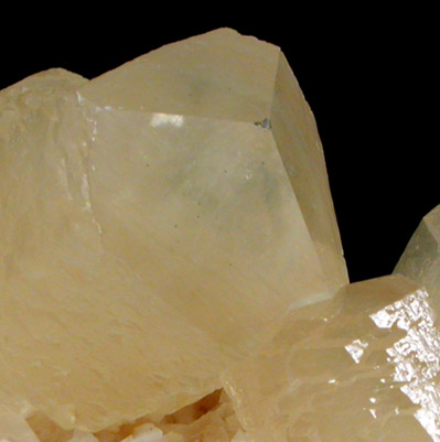 Calcite on Dolomite from Corydon Crushed Stone Quarry, Harrison County, Indiana