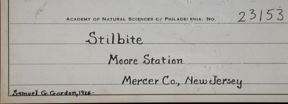 Stilbite from Moore's Station Quarry, 44 km northeast of Philadelphia, Mercer County, New Jersey