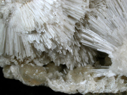 Natrolite with Stilbite from Moore's Station Quarry, 44 km northeast of Philadelphia, Mercer County, New Jersey