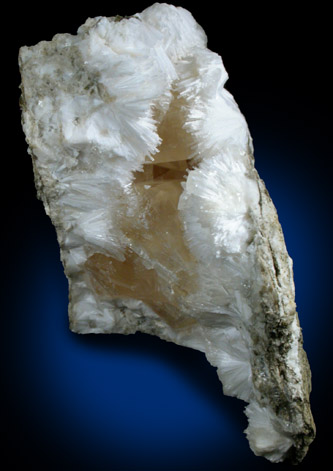 Natrolite and Calcite from Moore's Station Quarry, 44 km northeast of Philadelphia, Mercer County, New Jersey