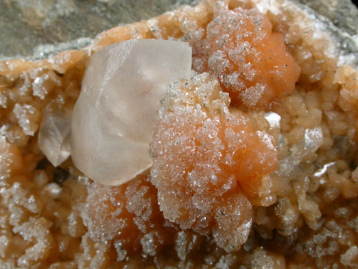 Stilbite and Calcite from Moore's Station Quarry, 44 km northeast of Philadelphia, Mercer County, New Jersey