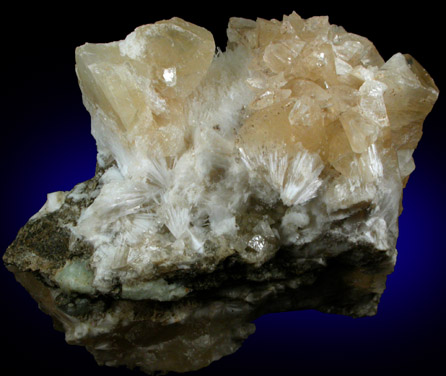 Calcite and Natrolite from Moore's Station Quarry, 44 km northeast of Philadelphia, Mercer County, New Jersey