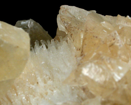 Calcite and Natrolite from Moore's Station Quarry, 44 km northeast of Philadelphia, Mercer County, New Jersey