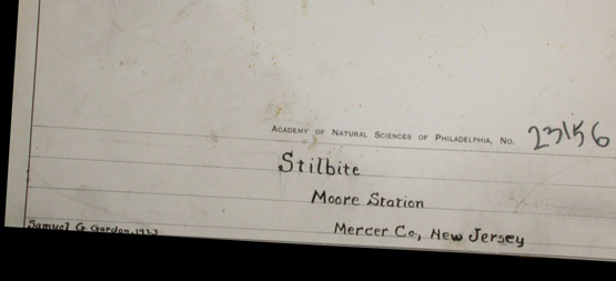 Stilbite from Moore's Station, Mercer County, New Jersey