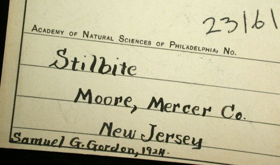 Stilbite-Ca from Moore's Station Quarry, 44 km northeast of Philadelphia, Mercer County, New Jersey