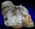 Calcite on Stilbite from Moore's Station Quarry, 44 km northeast of Philadelphia, Mercer County, New Jersey