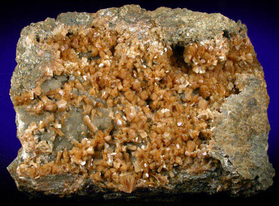 Stilbite var. Epidesmine over Calcite from Moore's Station, Mercer County, New Jersey