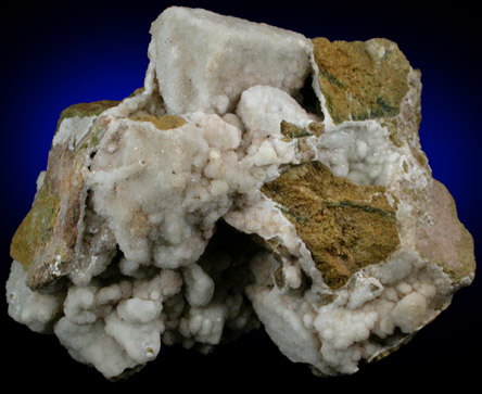 Magnesite on Serpentine from Hoboken, Hudson County, New Jersey
