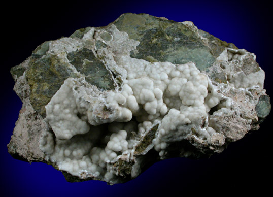 Magnesite on Serpentine from Hoboken, Hudson County, New Jersey