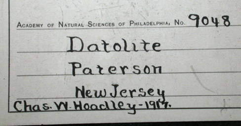 Datolite from Paterson, Passaic County, New Jersey