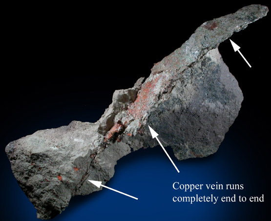 Copper from American Mine, Somerville, Somerset County, New Jersey