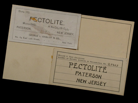 Pectolite with Prehnite from Paterson, Passaic County, New Jersey