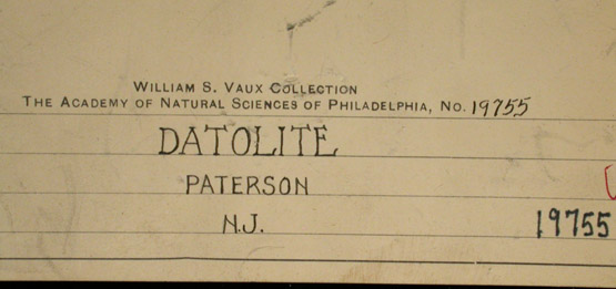 Datolite from Paterson, Passaic County, New Jersey