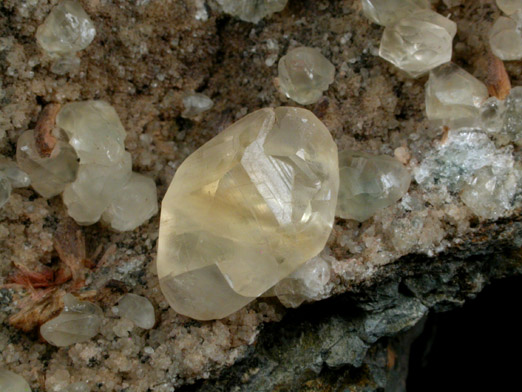 Calcite with Stilbite from Upper Montclair, Essex County, New Jersey