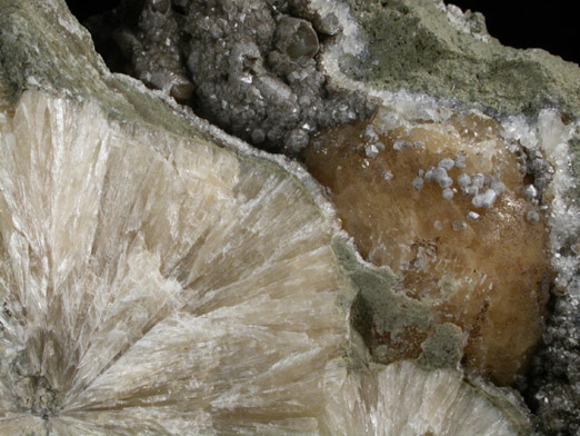Stilbite with Apophyllite from Summit Quarry, Union County, New Jersey
