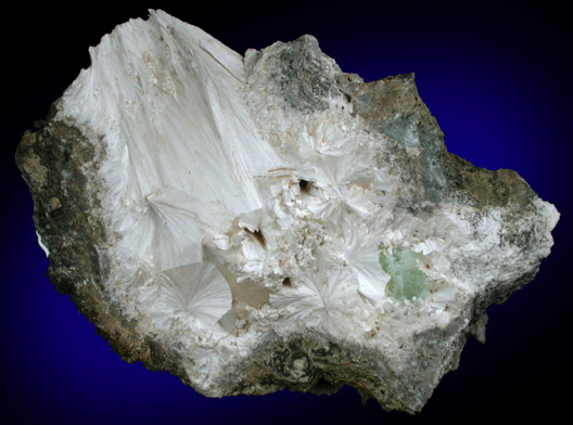 Pectolite with Prehnite from Paterson, Passaic County, New Jersey