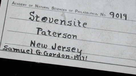 Stevensite pseudomorphs after Pectolite with a separate Stevensite from Paterson, Passaic County, New Jersey