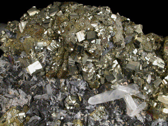 Chalcopyrite, Pyrite, Sphalerite, Quartz from Deveti Septemvri Mine, Madan District, Rhodope Mountains, Bulgaria