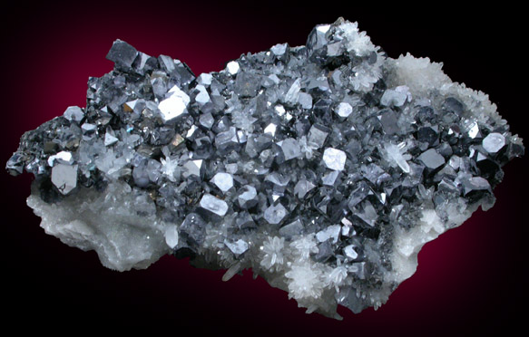 Galena on Quartz from Deveti Septemvri Mine, Madan District, Rhodope Mountains, Bulgaria