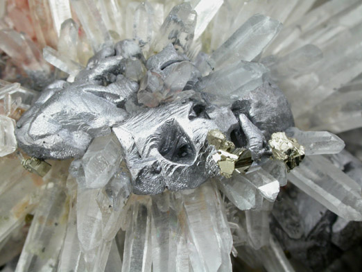 Quartz with Chalcopyrite and Galena from Deveti Septemvri Mine, Madan District, Rhodope Mountains, Bulgaria