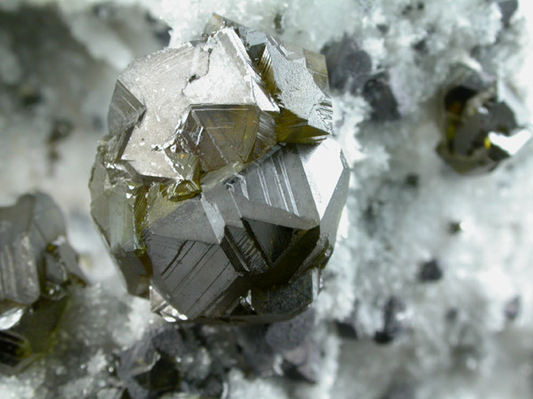 Sphalerite on Quartz with Galena from Deveti Septemvri Mine, Madan District, Rhodope Mountains, Bulgaria