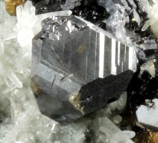 Sphalerite, Chalcopyrite, Galena on Quartz from Deveti Septemvri Mine, Madan District, Rhodope Mountains, Bulgaria