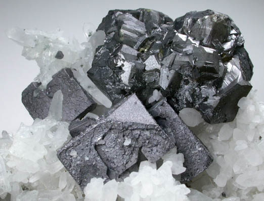 Sphalerite and Galena on Quartz from Deveti Septemvri Mine, Madan District, Rhodope Mountains, Bulgaria