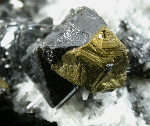 Sphalerite and Chalcopyrite on Quartz from Deveti Septemvri Mine, Madan District, Rhodope Mountains, Bulgaria