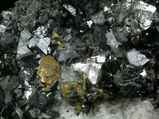 Sphalerite and Chalcopyrite on Quartz from Deveti Septemvri Mine, Madan District, Rhodope Mountains, Bulgaria