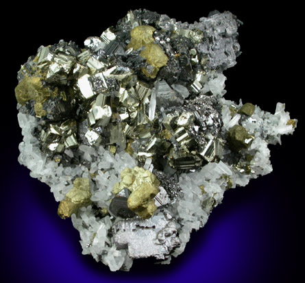 Pyrite, Chalcopyrite, Sphalerite, Galena, Quartz from Deveti Septemvri Mine, Madan District, Rhodope Mountains, Bulgaria