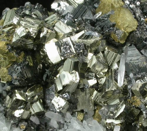 Pyrite, Chalcopyrite, Sphalerite, Galena, Quartz from Deveti Septemvri Mine, Madan District, Rhodope Mountains, Bulgaria