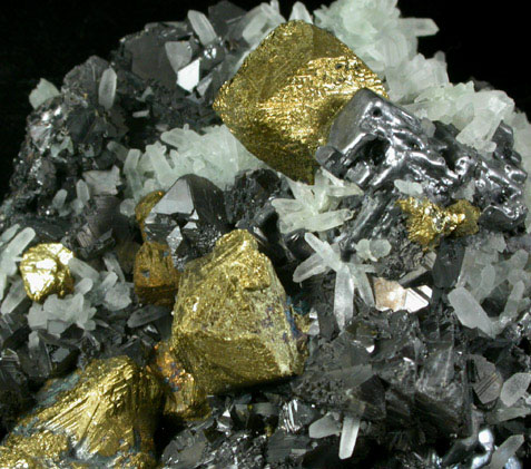 Chalcopyrite, Sphalerite, Galena, Quartz from Deveti Septemvri Mine, Madan District, Rhodope Mountains, Bulgaria