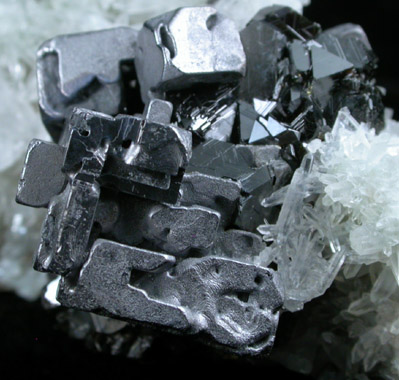 Galena and Sphalerite on Quartz from Deveti Septemvri Mine, Madan District, Rhodope Mountains, Bulgaria