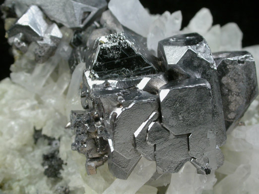 Galena and Sphalerite on Quartz from Deveti Septemvri Mine, Madan District, Rhodope Mountains, Bulgaria