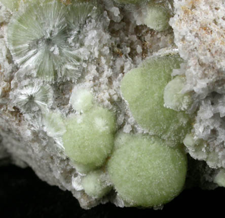 Wavellite from National Limestone Quarry, Lime Ridge, Mount Pleasant Mills, Snyder County, Pennsylvania