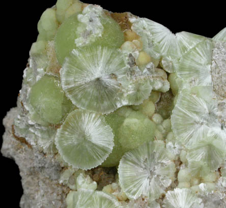 Wavellite from National Limestone Quarry, Lime Ridge, Mount Pleasant Mills, Snyder County, Pennsylvania