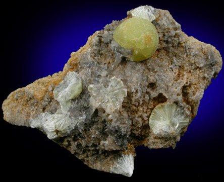Wavellite from National Limestone Quarry, Lime Ridge, Mount Pleasant Mills, Snyder County, Pennsylvania