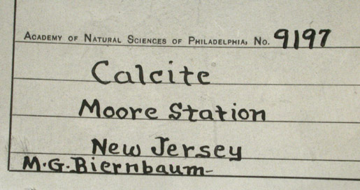 Calcite and Stilbite from Moore's Station Quarry, 44 km northeast of Philadelphia, Mercer County, New Jersey