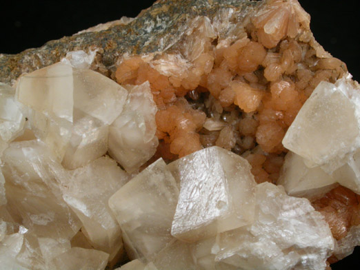 Calcite and Stilbite from Moore's Station Quarry, 44 km northeast of Philadelphia, Mercer County, New Jersey