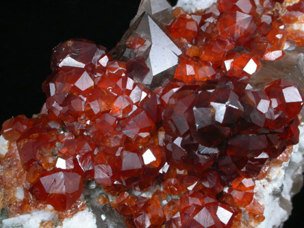 Spessartine Garnet on Smoky Quartz from Tongbei-Yunling District, Fujian Province, China