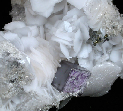 Calcite with Fluorite from Yaogangxian Mine, Nanling Mountains, Hunan Province, China